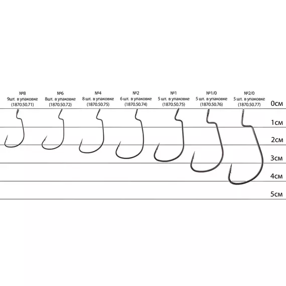 Гачок Select WH-110 #2/0 (5 шт / уп), Номер гачка, №: 2/0, фото , изображение 3